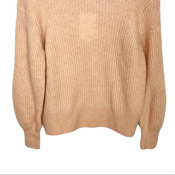 & Other Stories Peach Orange Alpaca Wool Blend Mock Neck Sweater XS - Picture 6 of 8
